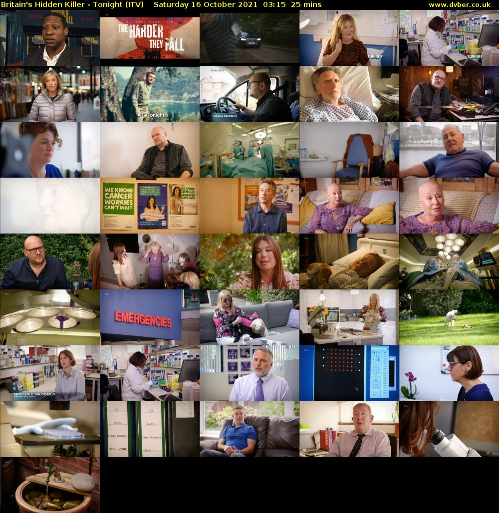 Britain's Hidden Killer - Tonight (ITV) Saturday 16 October 2021 03:15 - 03:40