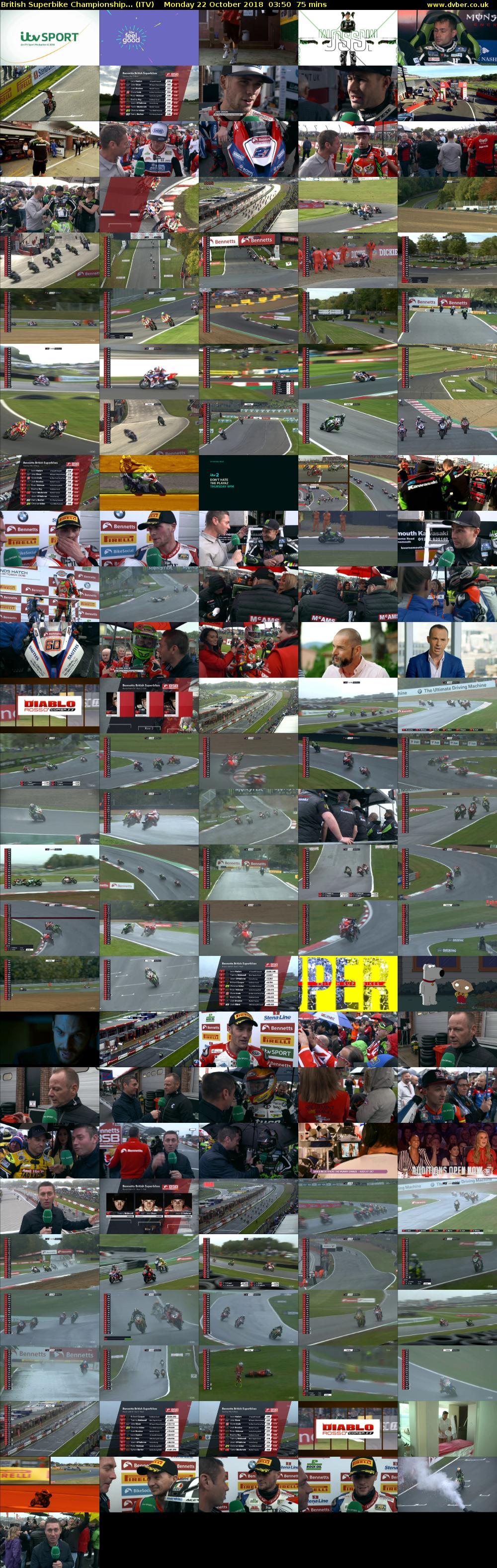 British Superbike Championship... (ITV) Monday 22 October 2018 03:50 - 05:05