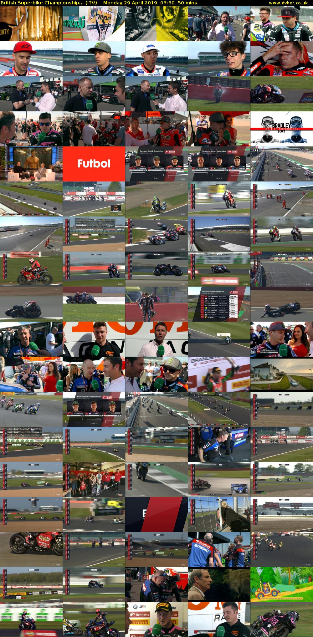 British Superbike Championship... (ITV) Monday 29 April 2019 03:50 - 04:40