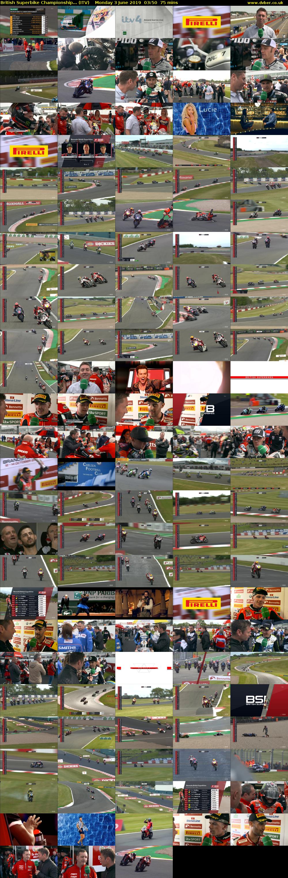 British Superbike Championship... (ITV) Monday 3 June 2019 03:50 - 05:05
