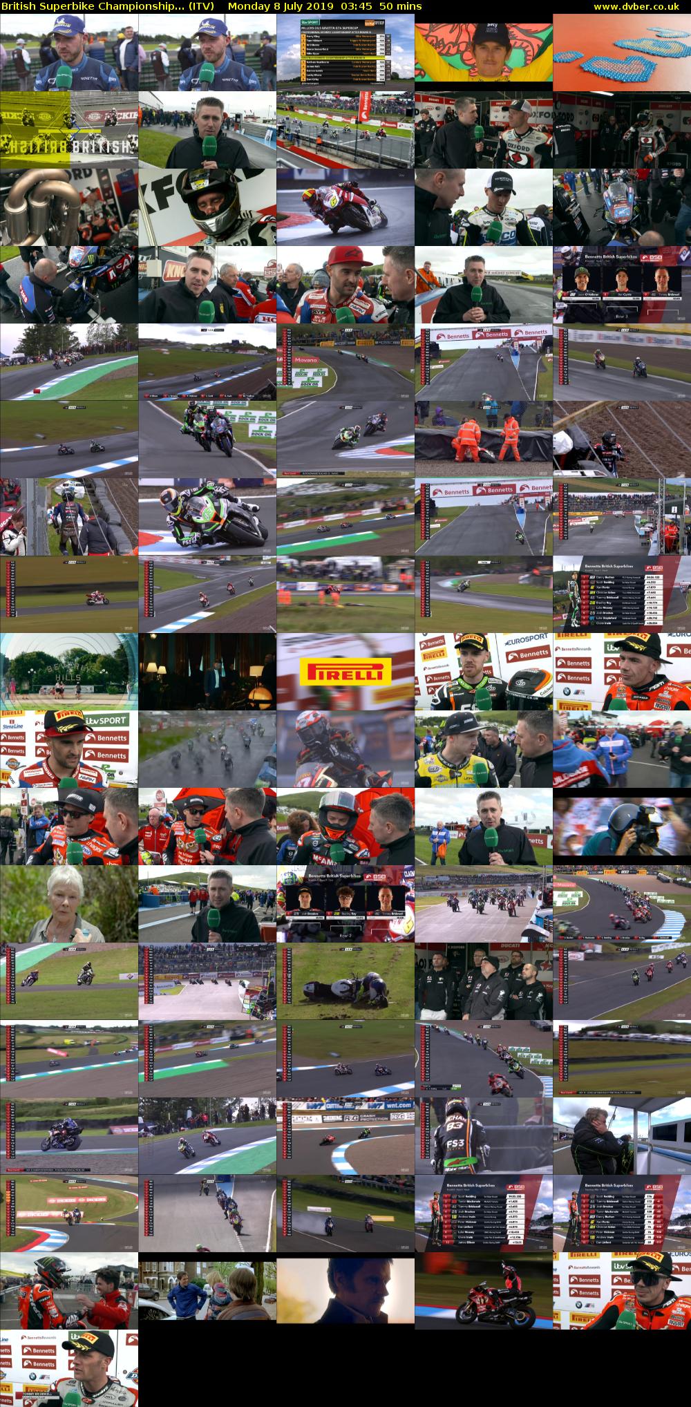 British Superbike Championship... (ITV) Monday 8 July 2019 03:45 - 04:35