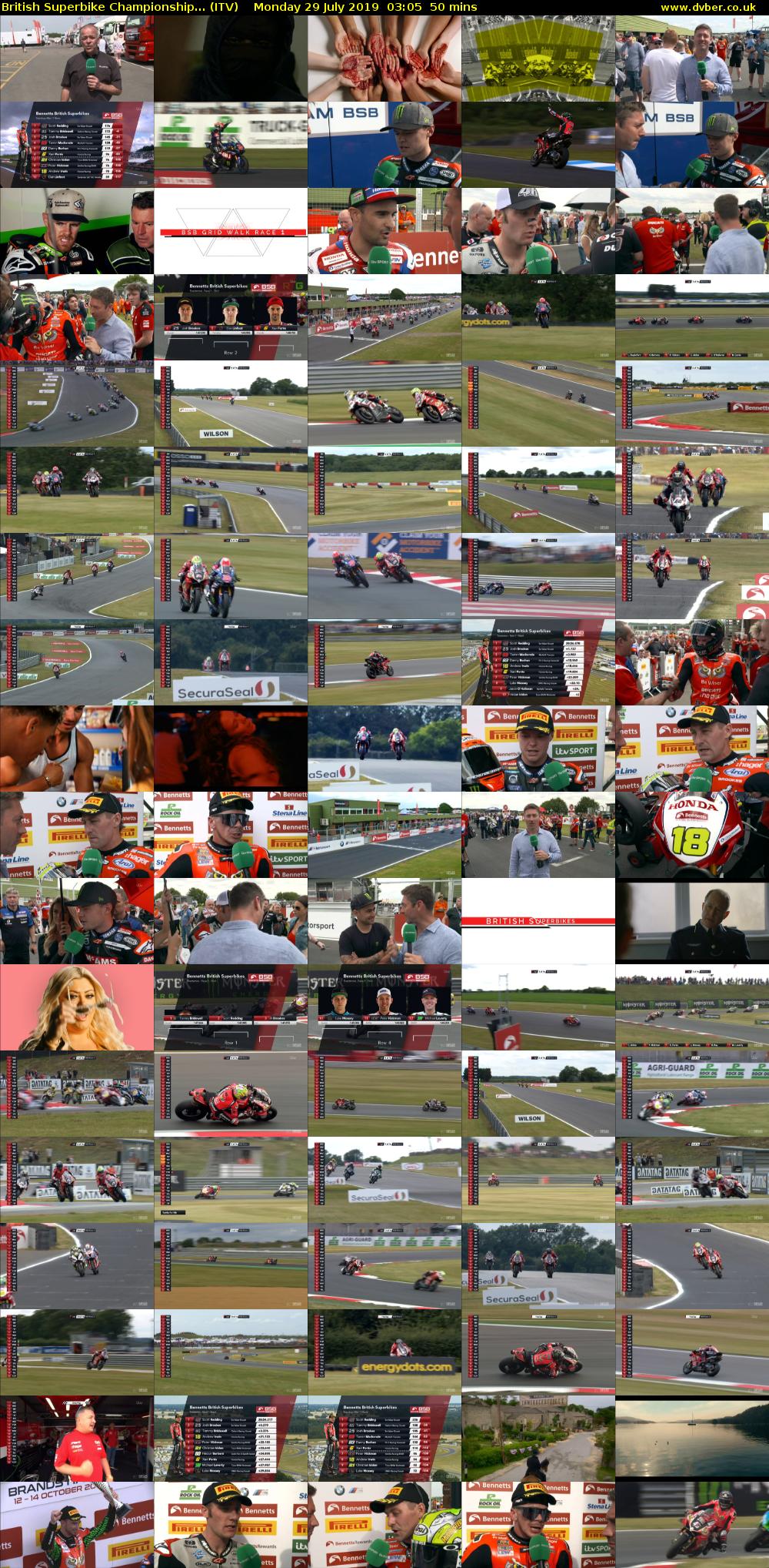 British Superbike Championship... (ITV) Monday 29 July 2019 03:05 - 03:55