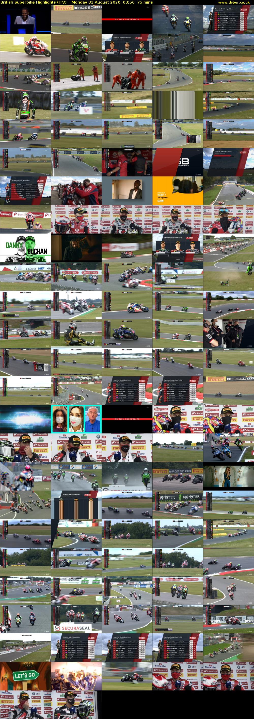 British Superbike Highlights (ITV) Monday 31 August 2020 03:50 - 05:05