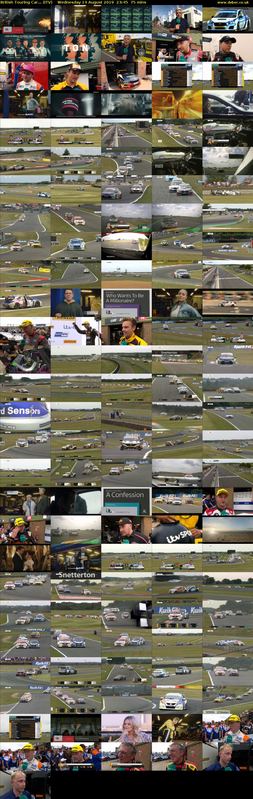British Touring Car... (ITV) Wednesday 14 August 2019 23:45 - 01:00