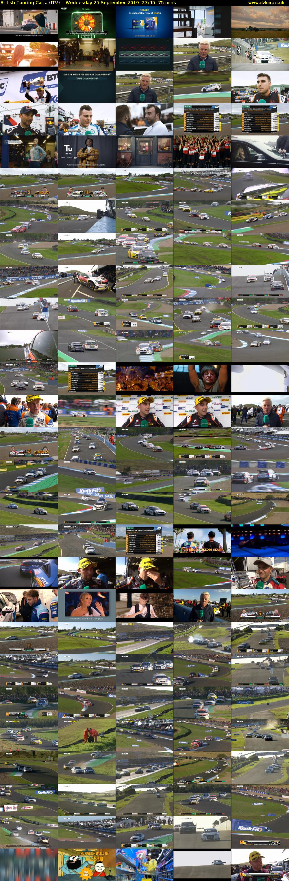 British Touring Car... (ITV) Wednesday 25 September 2019 23:45 - 01:00