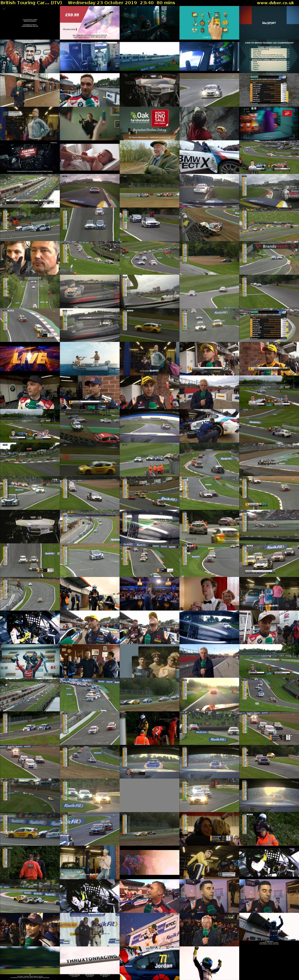 British Touring Car... (ITV) Wednesday 23 October 2019 23:40 - 01:00