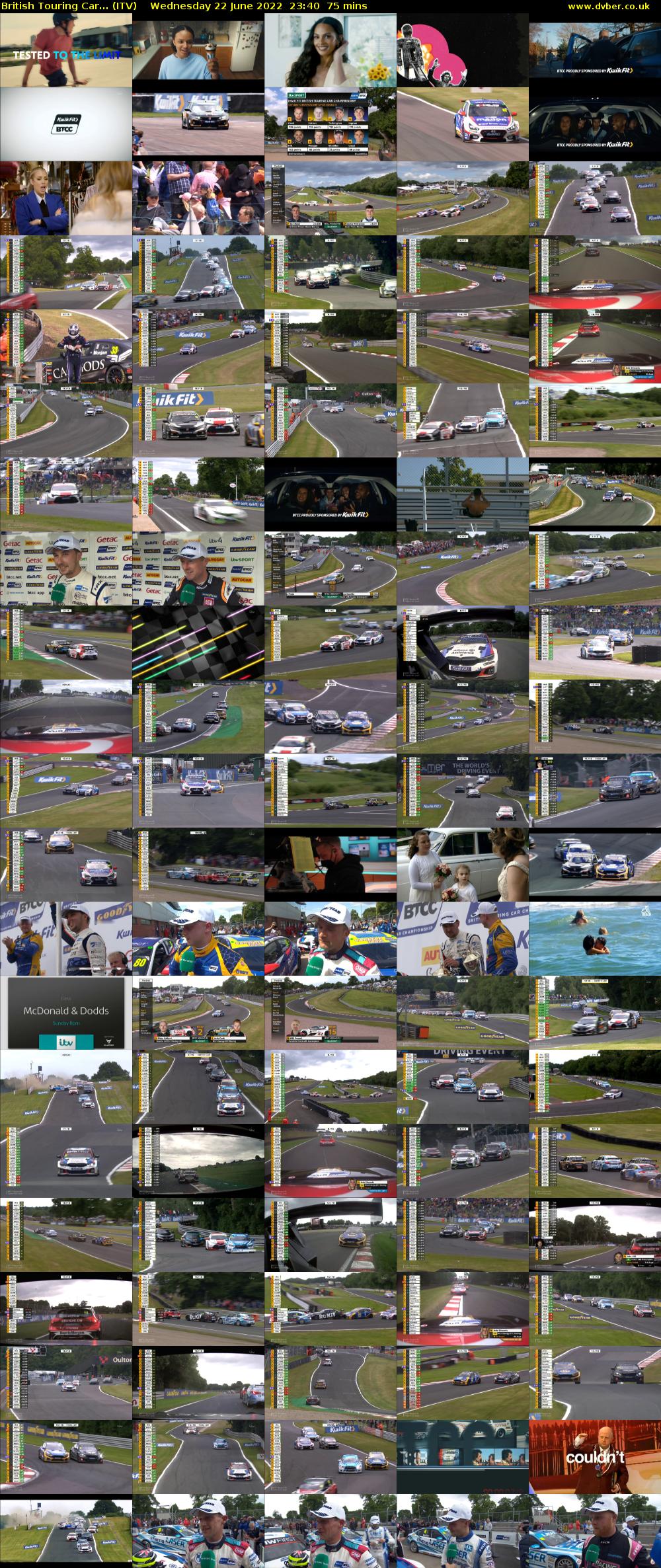 British Touring Car... (ITV) Wednesday 22 June 2022 23:40 - 00:55