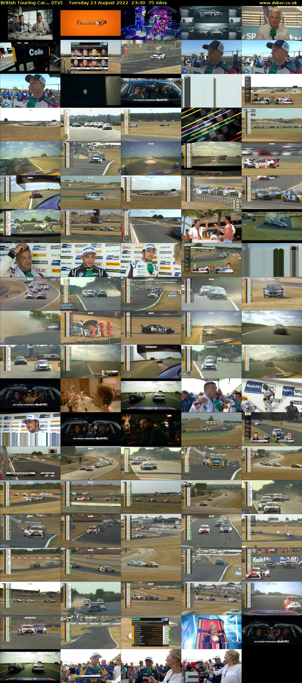 British Touring Car... (ITV) Tuesday 23 August 2022 23:40 - 00:55