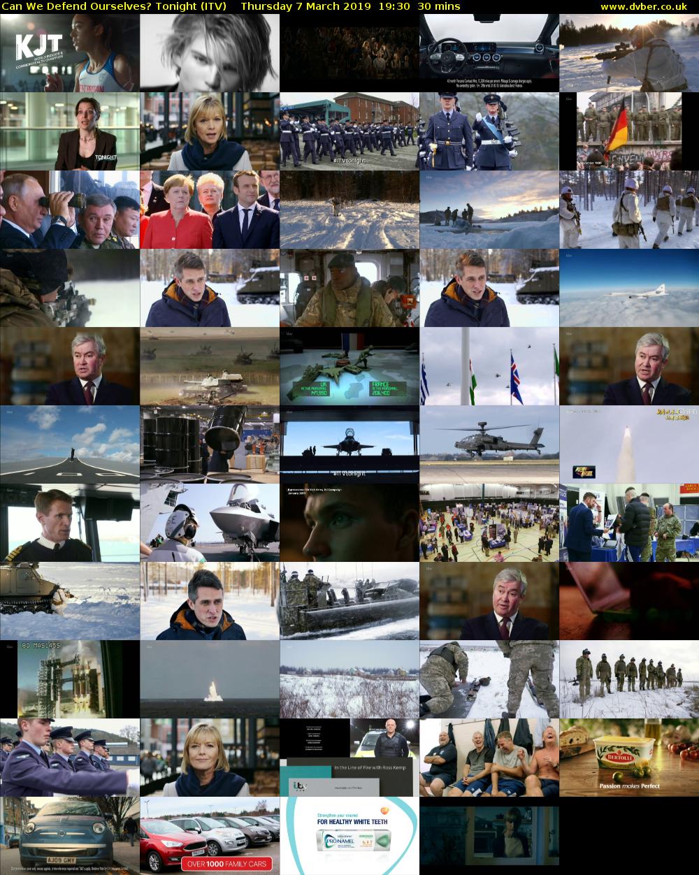 Can We Defend Ourselves? Tonight (ITV) Thursday 7 March 2019 19:30 - 20:00