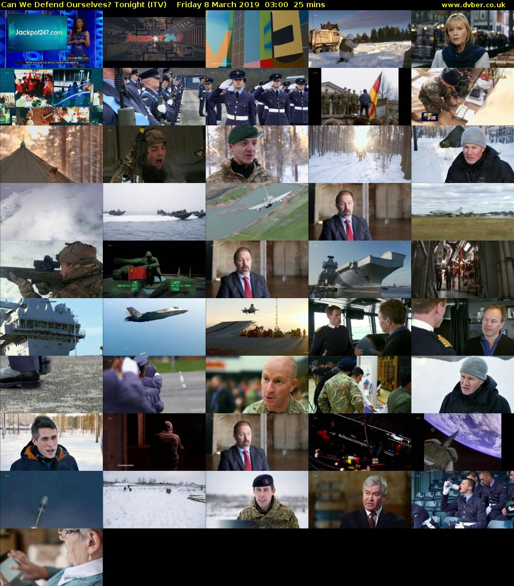 Can We Defend Ourselves? Tonight (ITV) Friday 8 March 2019 03:00 - 03:25