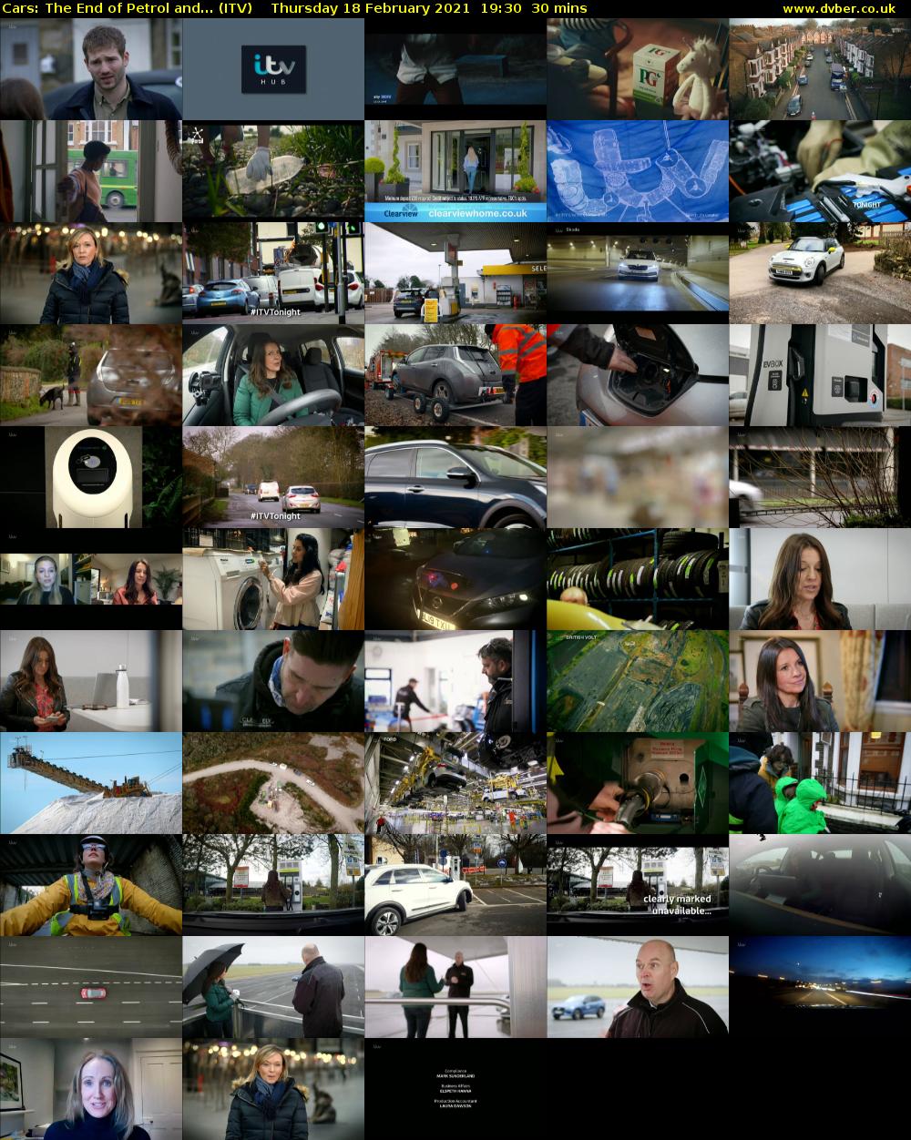 Cars: The End of Petrol and... (ITV) Thursday 18 February 2021 19:30 - 20:00