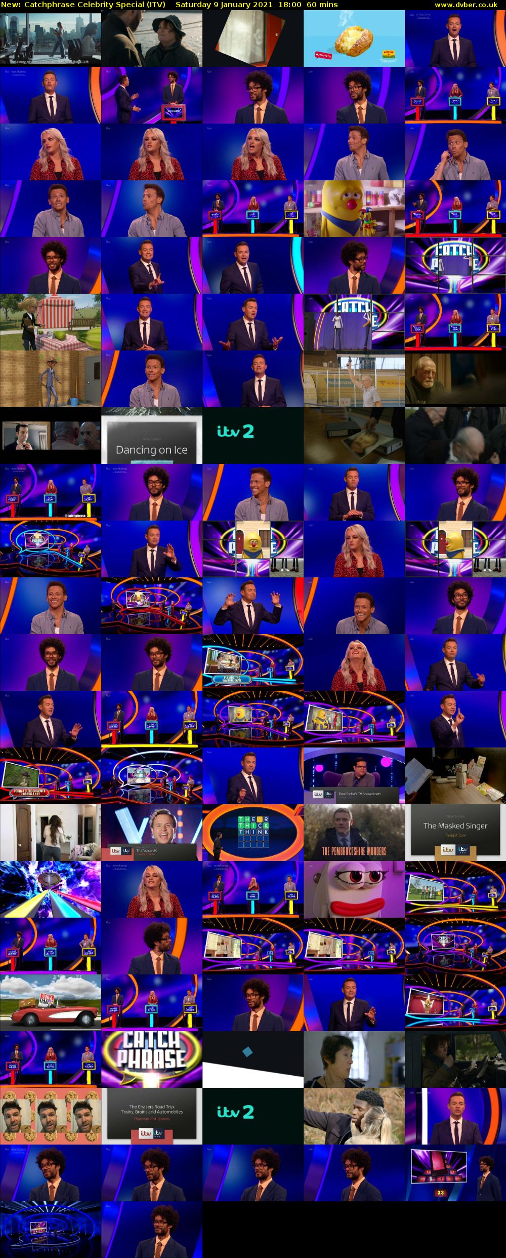 Catchphrase Celebrity Special (ITV) Saturday 9 January 2021 18:00 - 19:00