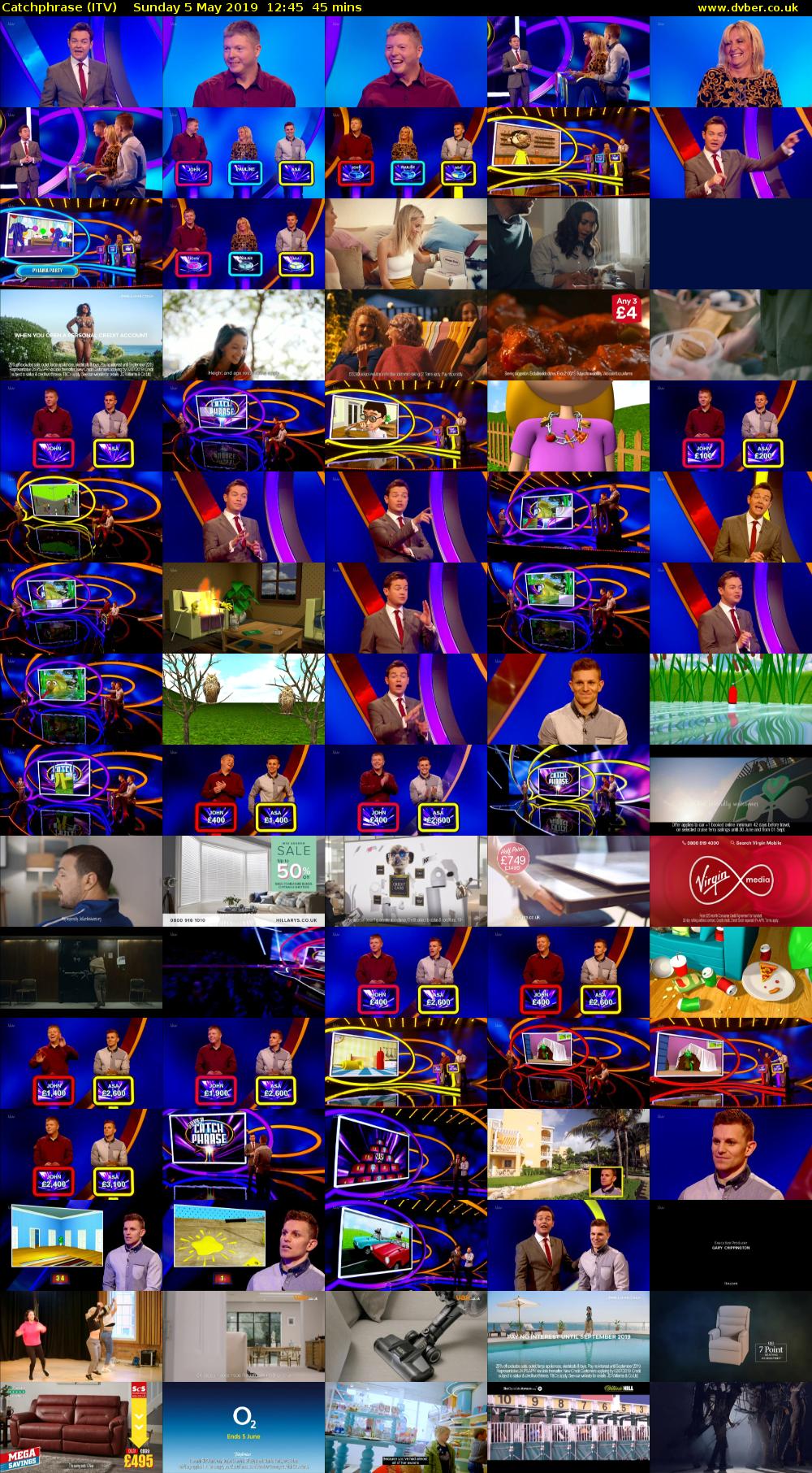 Catchphrase (ITV) Sunday 5 May 2019 12:45 - 13:30