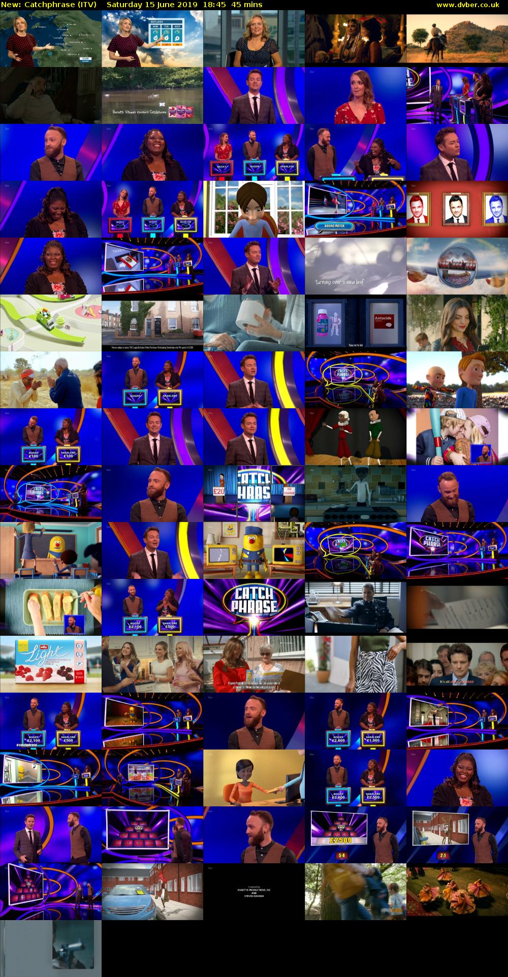 Catchphrase (ITV) Saturday 15 June 2019 18:45 - 19:30