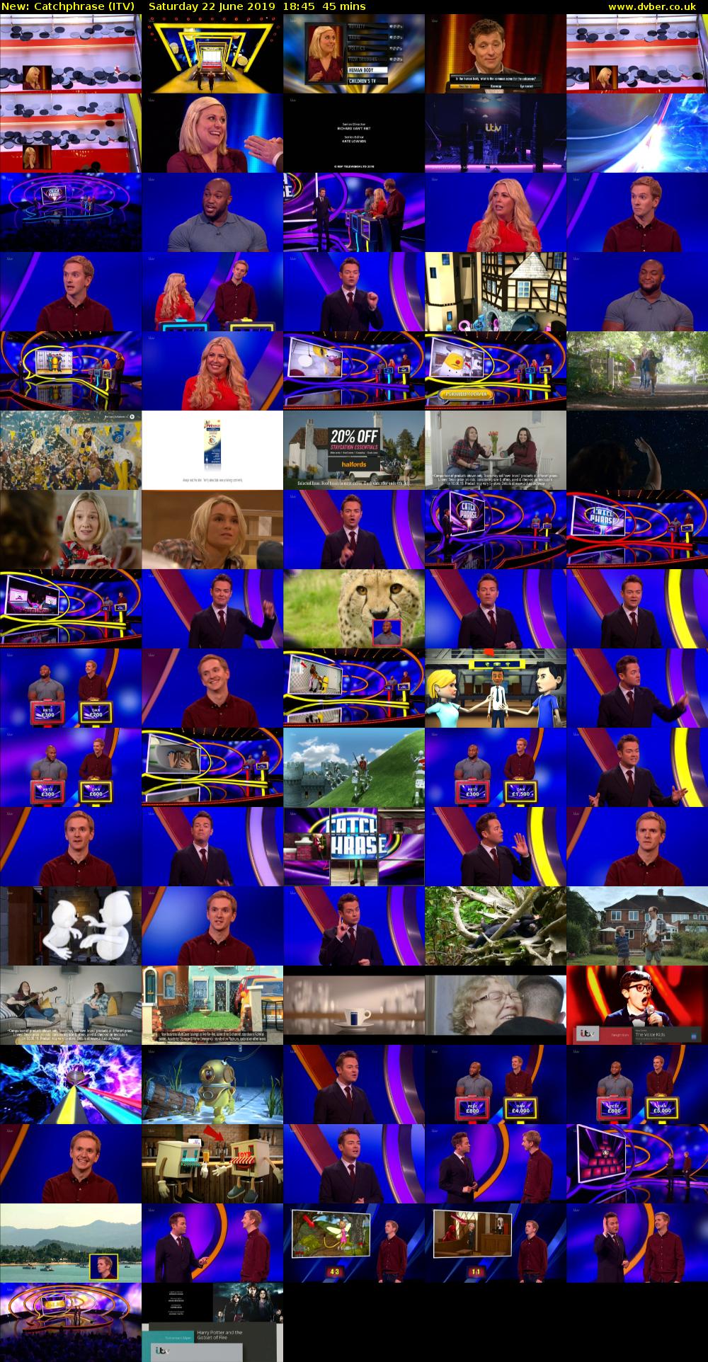 Catchphrase (ITV) Saturday 22 June 2019 18:45 - 19:30
