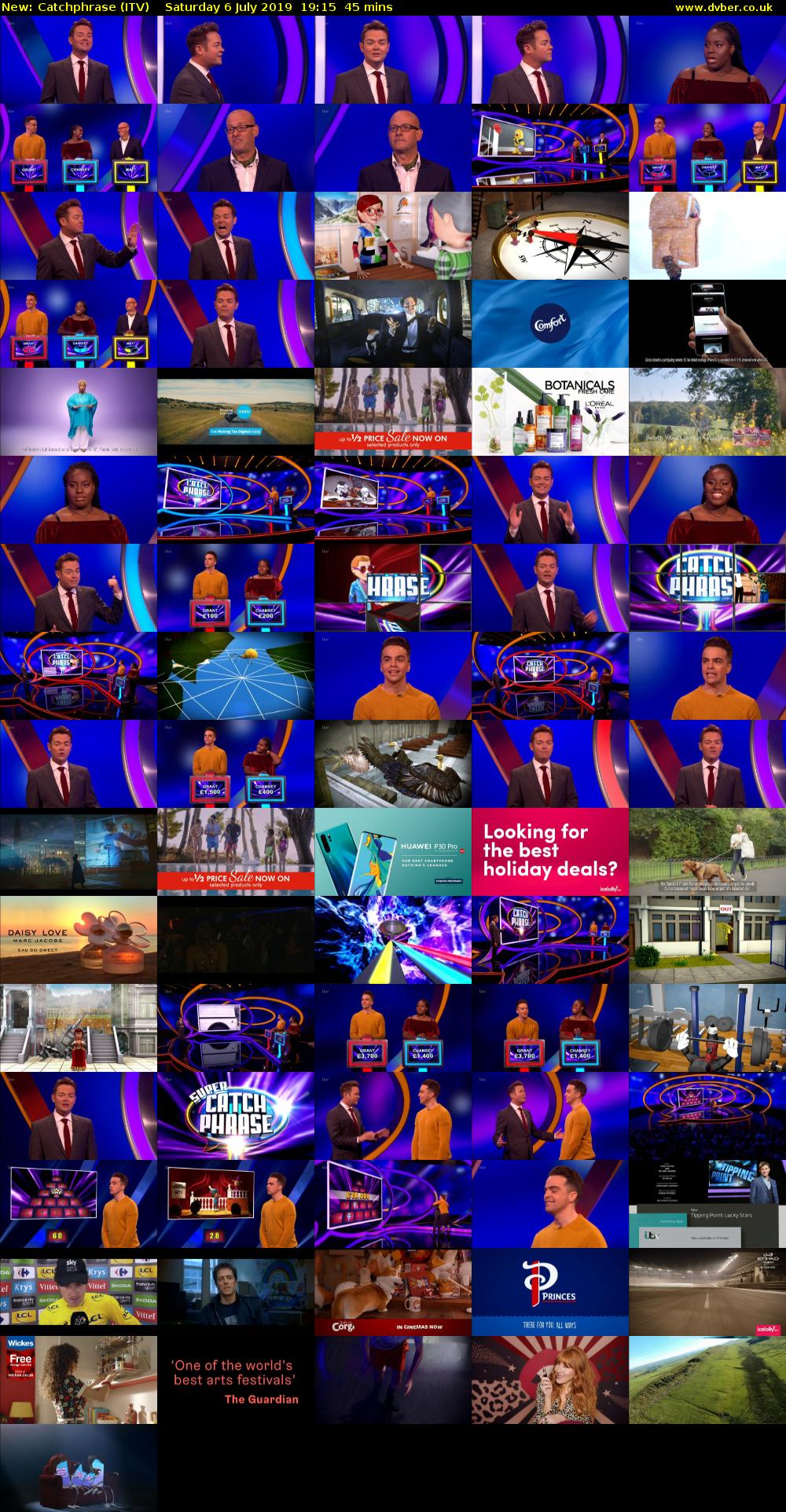 Catchphrase (ITV) Saturday 6 July 2019 19:15 - 20:00