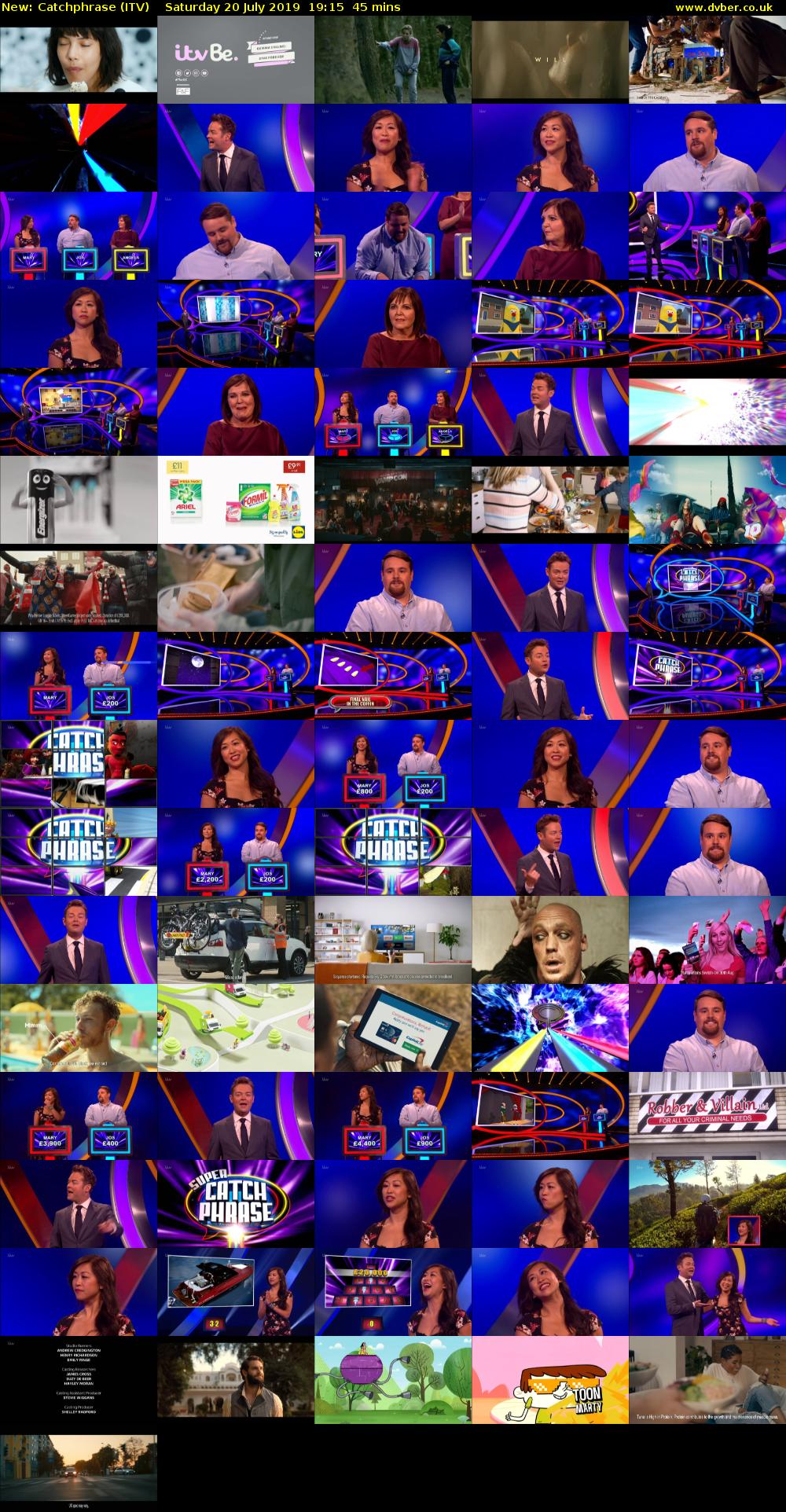 Catchphrase (ITV) Saturday 20 July 2019 19:15 - 20:00