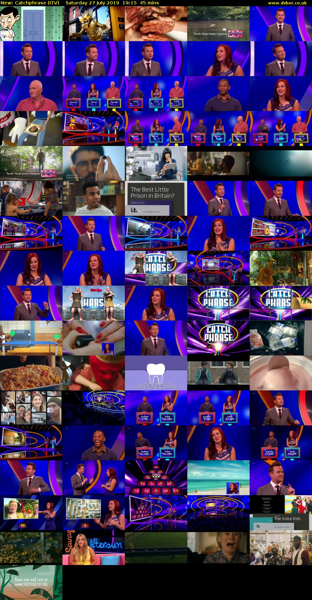 Catchphrase (ITV) Saturday 27 July 2019 19:15 - 20:00