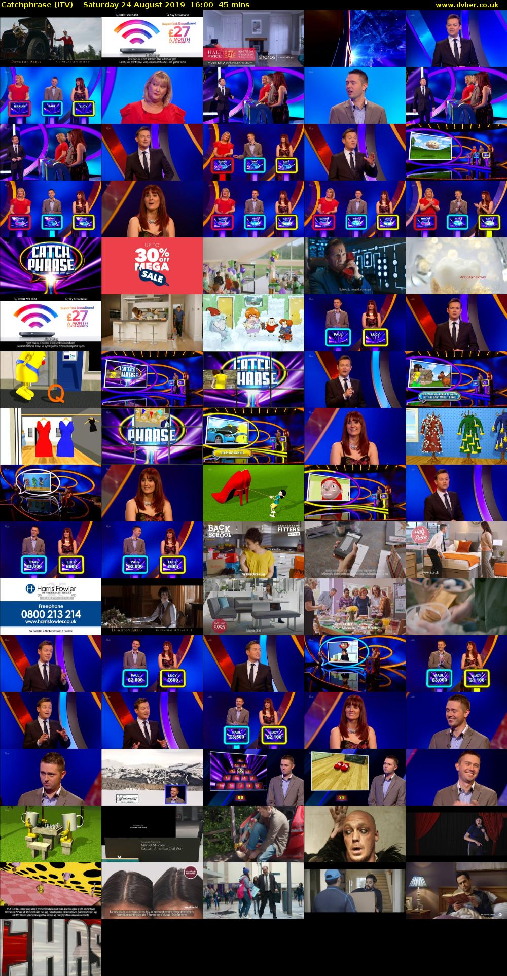 Catchphrase (ITV) Saturday 24 August 2019 16:00 - 16:45