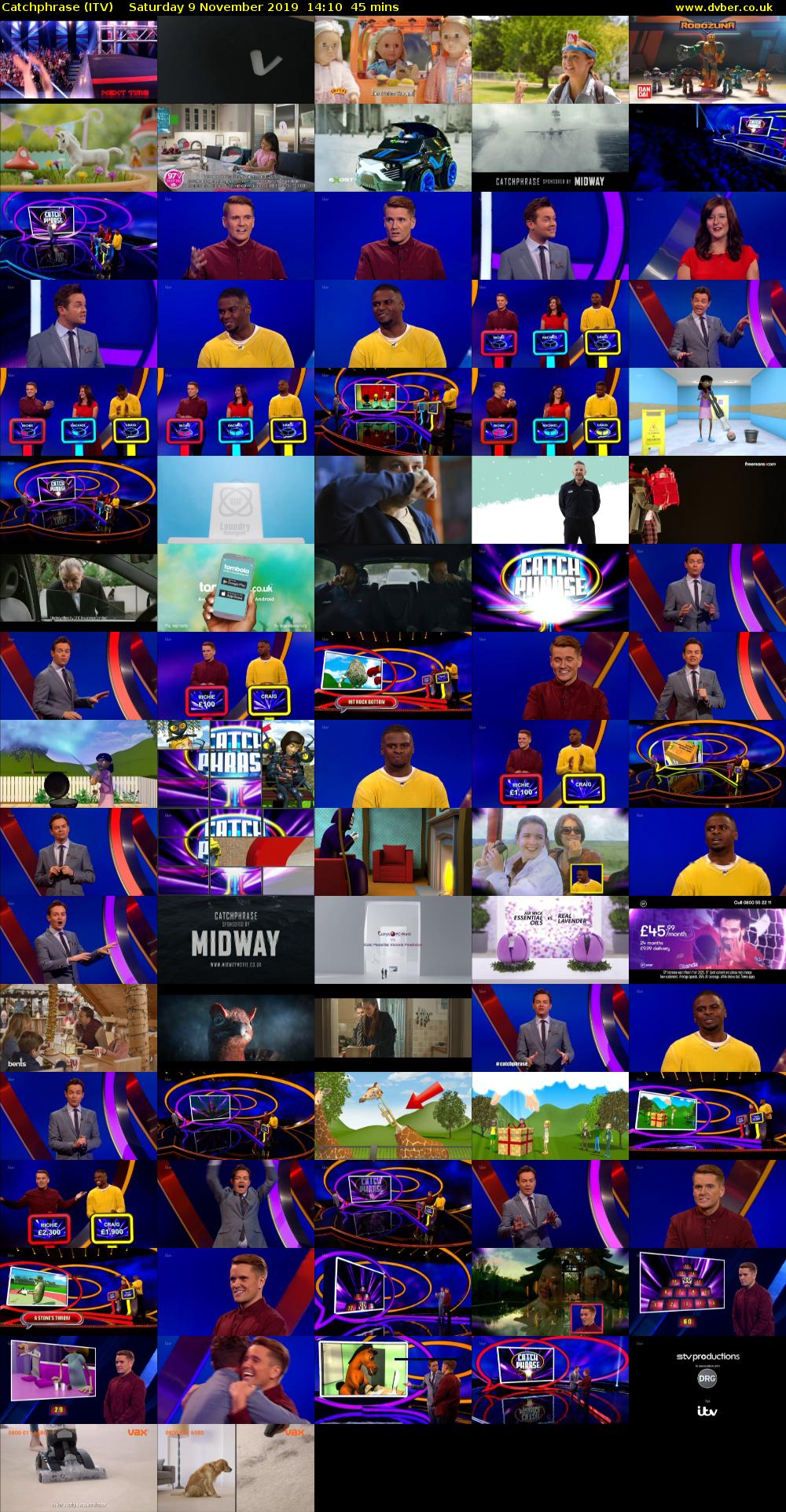 Catchphrase (ITV) Saturday 9 November 2019 14:10 - 14:55