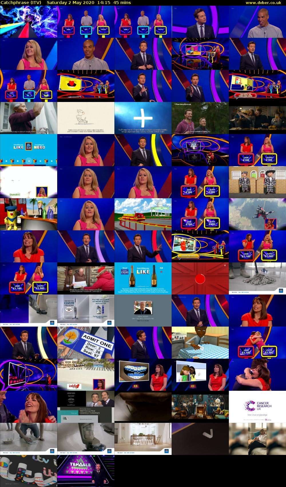 Catchphrase (ITV) Saturday 2 May 2020 14:15 - 15:00