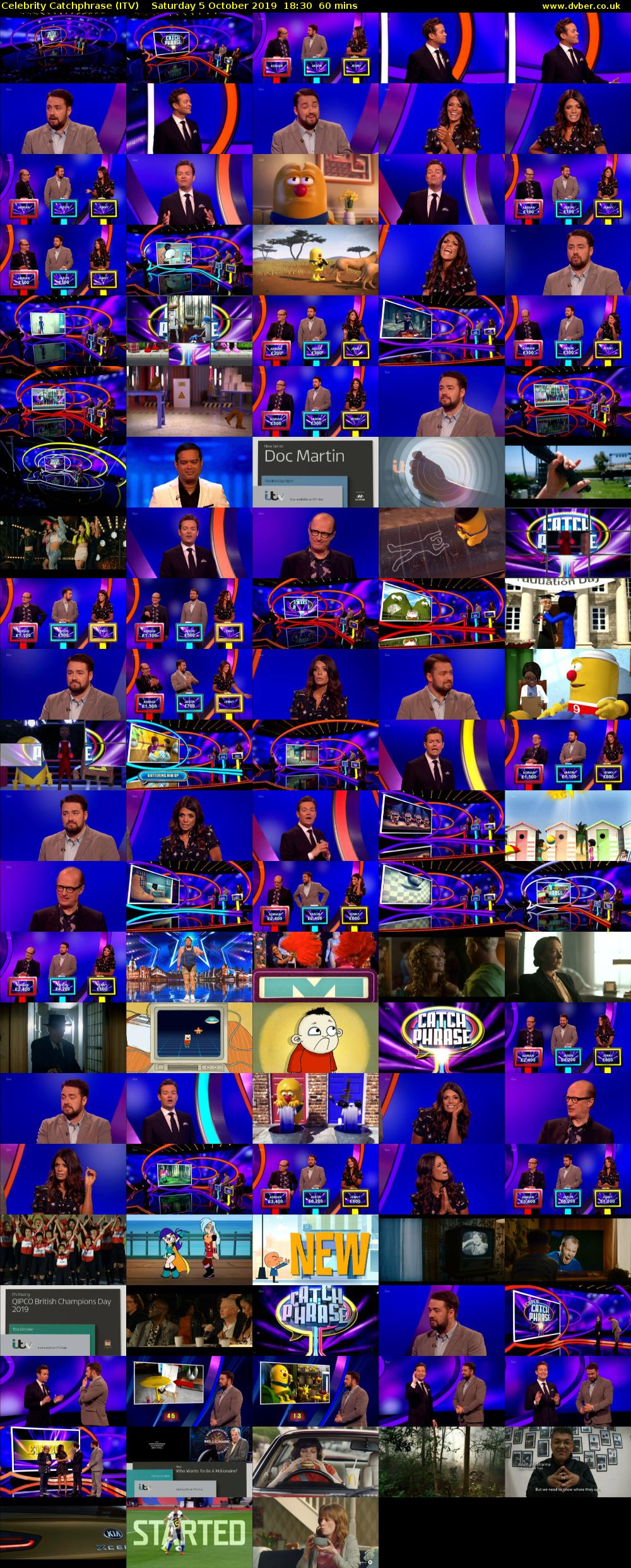 Celebrity Catchphrase (ITV) Saturday 5 October 2019 18:30 - 19:30