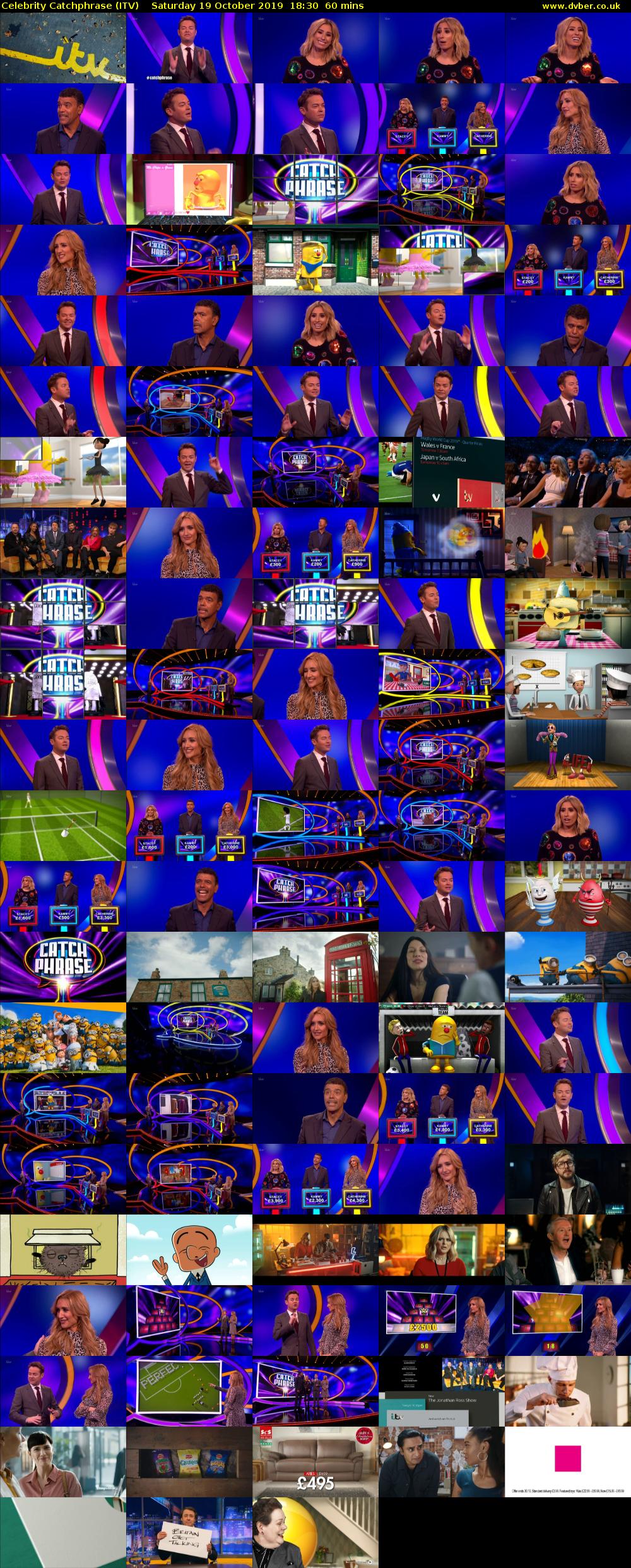 Celebrity Catchphrase (ITV) Saturday 19 October 2019 18:30 - 19:30