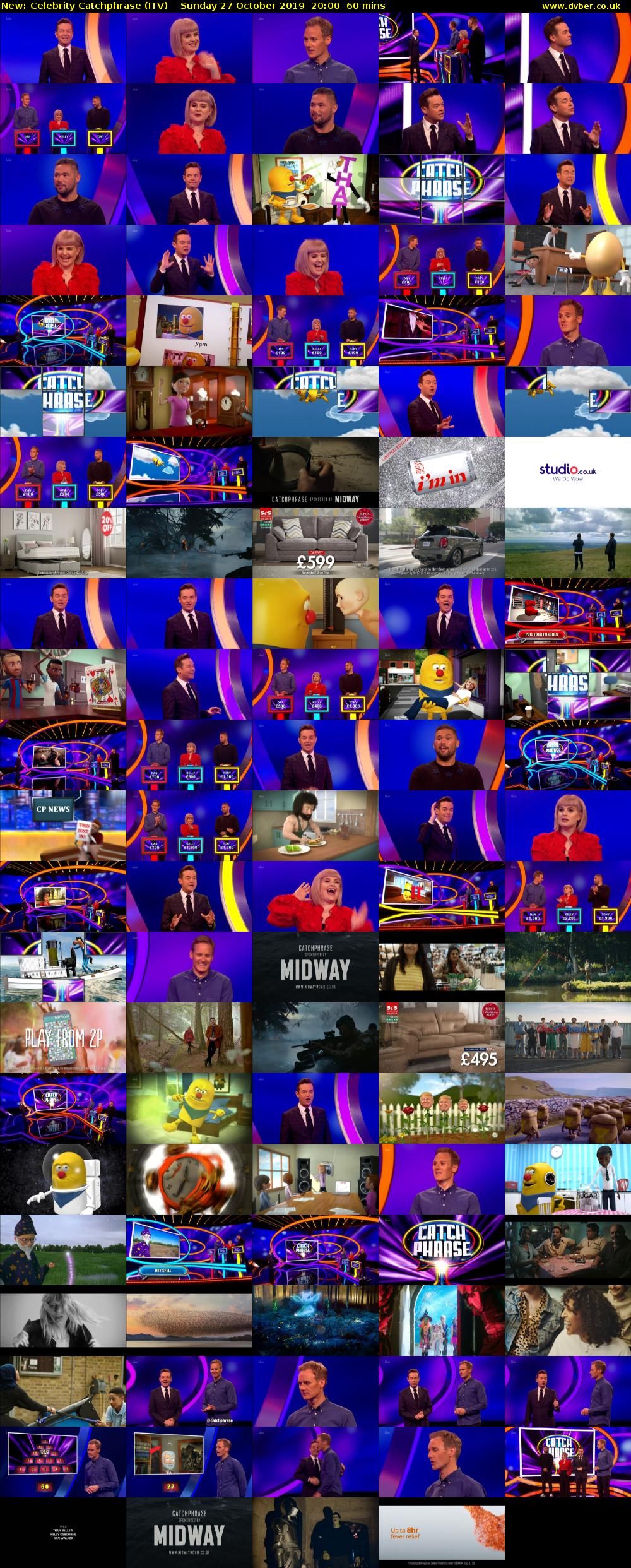 Celebrity Catchphrase (ITV) Sunday 27 October 2019 20:00 - 21:00