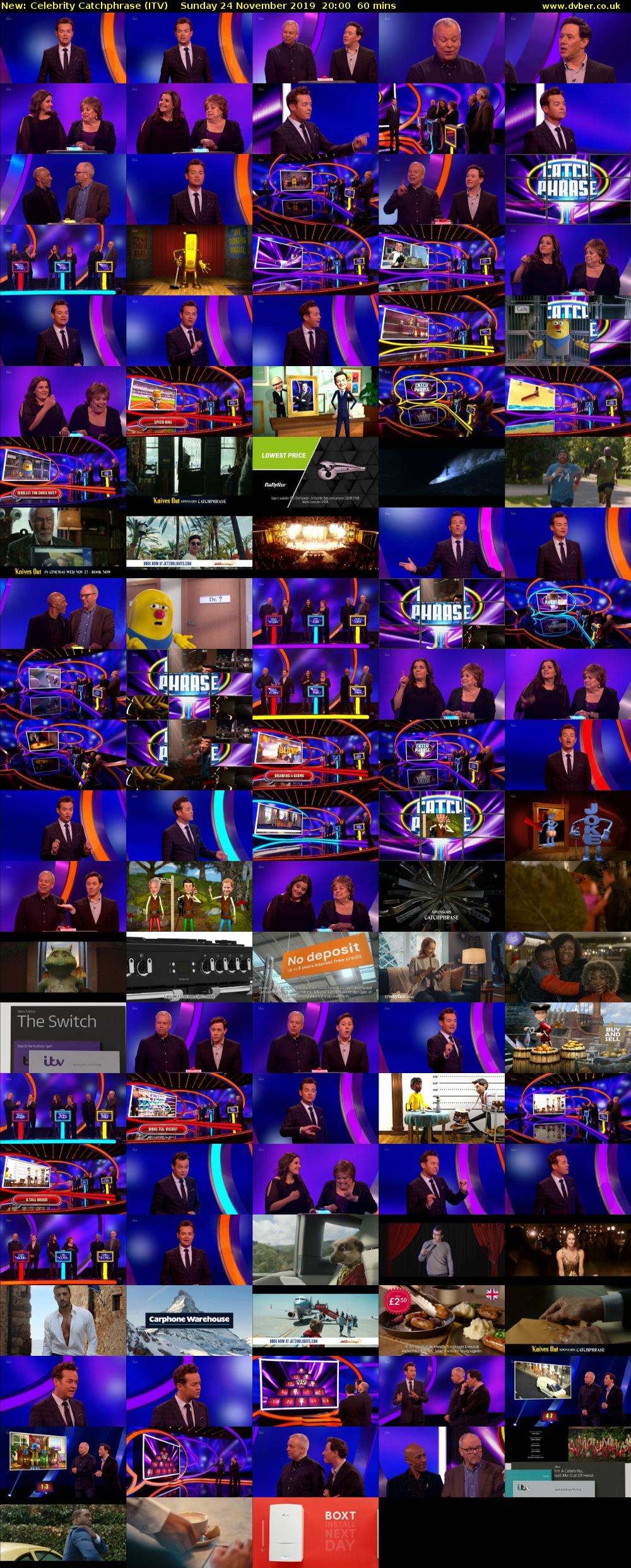 Celebrity Catchphrase (ITV) Sunday 24 November 2019 20:00 - 21:00