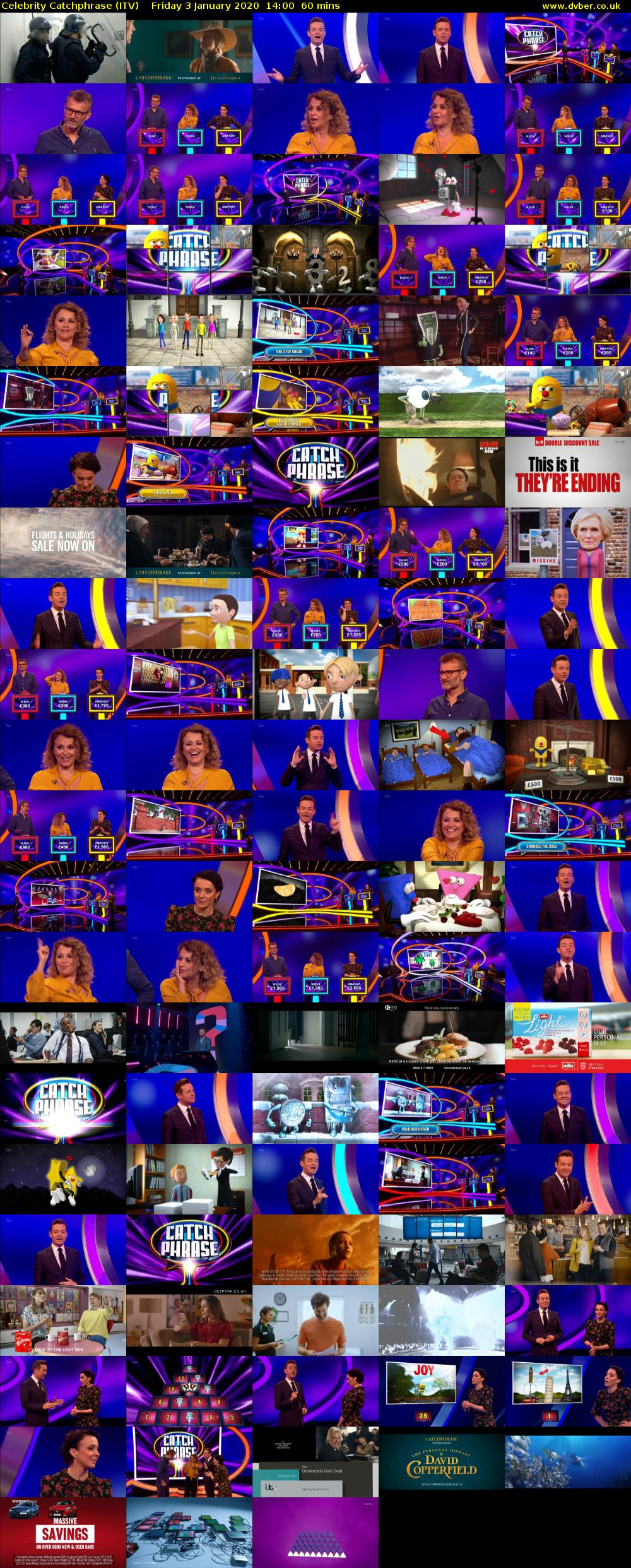Celebrity Catchphrase (ITV) Friday 3 January 2020 14:00 - 15:00