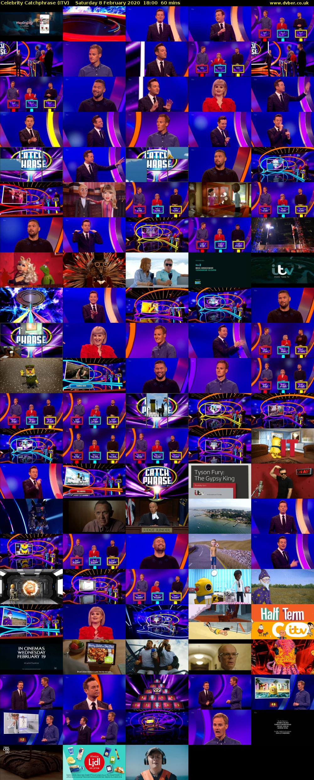 Celebrity Catchphrase (ITV) Saturday 8 February 2020 18:00 - 19:00