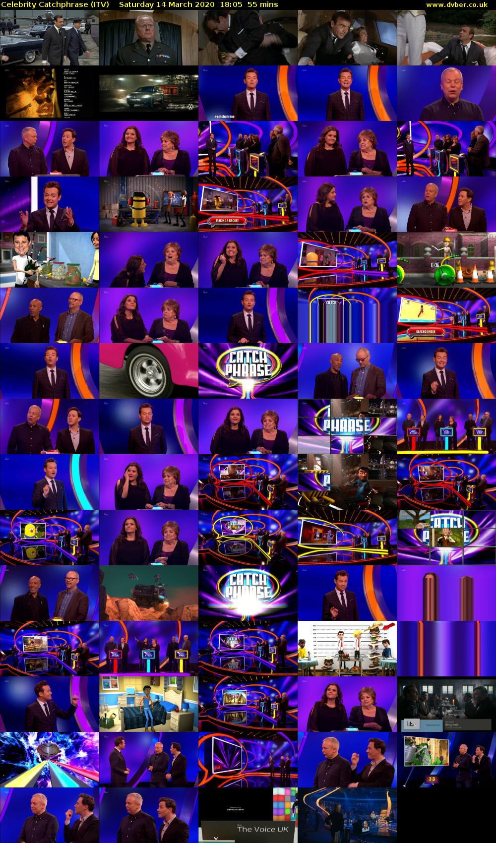 Celebrity Catchphrase (ITV) Saturday 14 March 2020 18:05 - 19:00