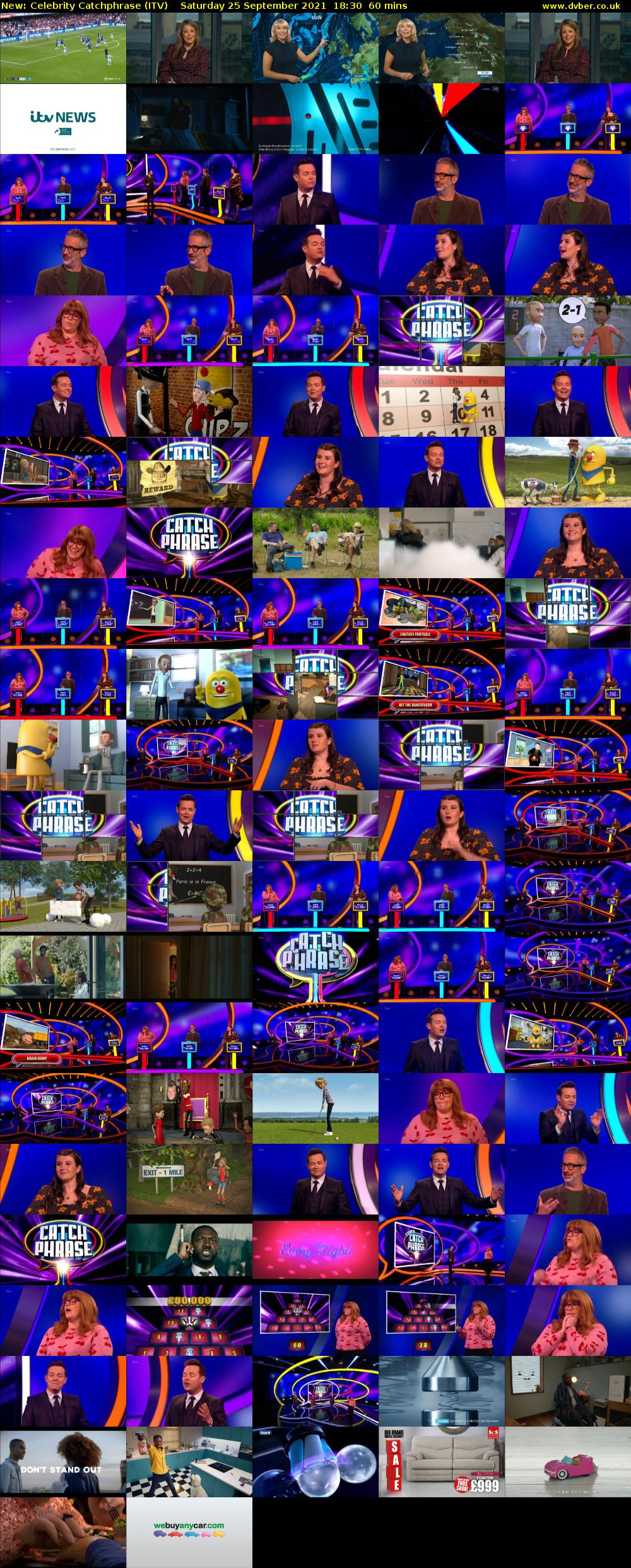 Celebrity Catchphrase (ITV) Saturday 25 September 2021 18:30 - 19:30