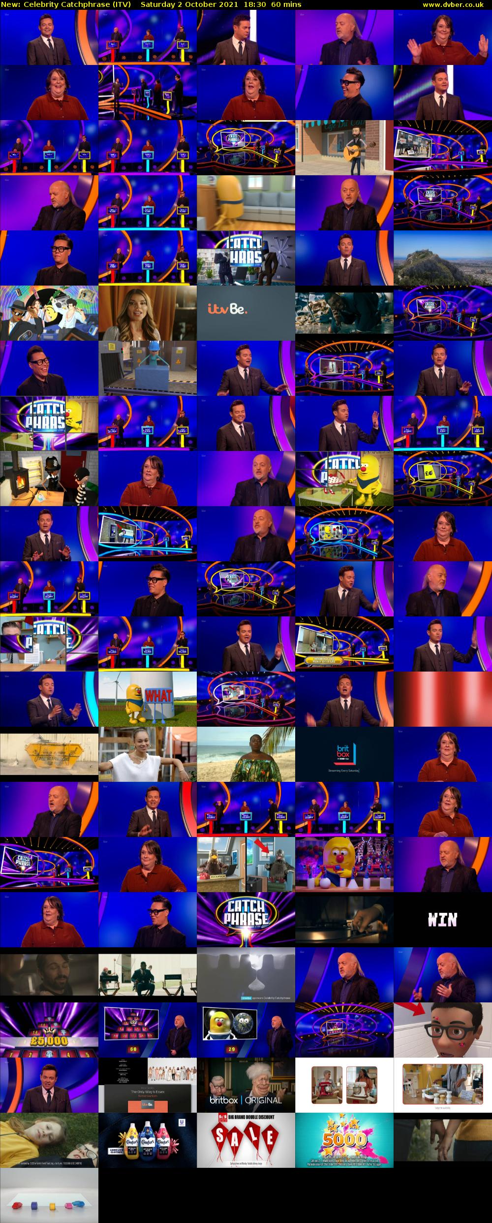 Celebrity Catchphrase (ITV) Saturday 2 October 2021 18:30 - 19:30