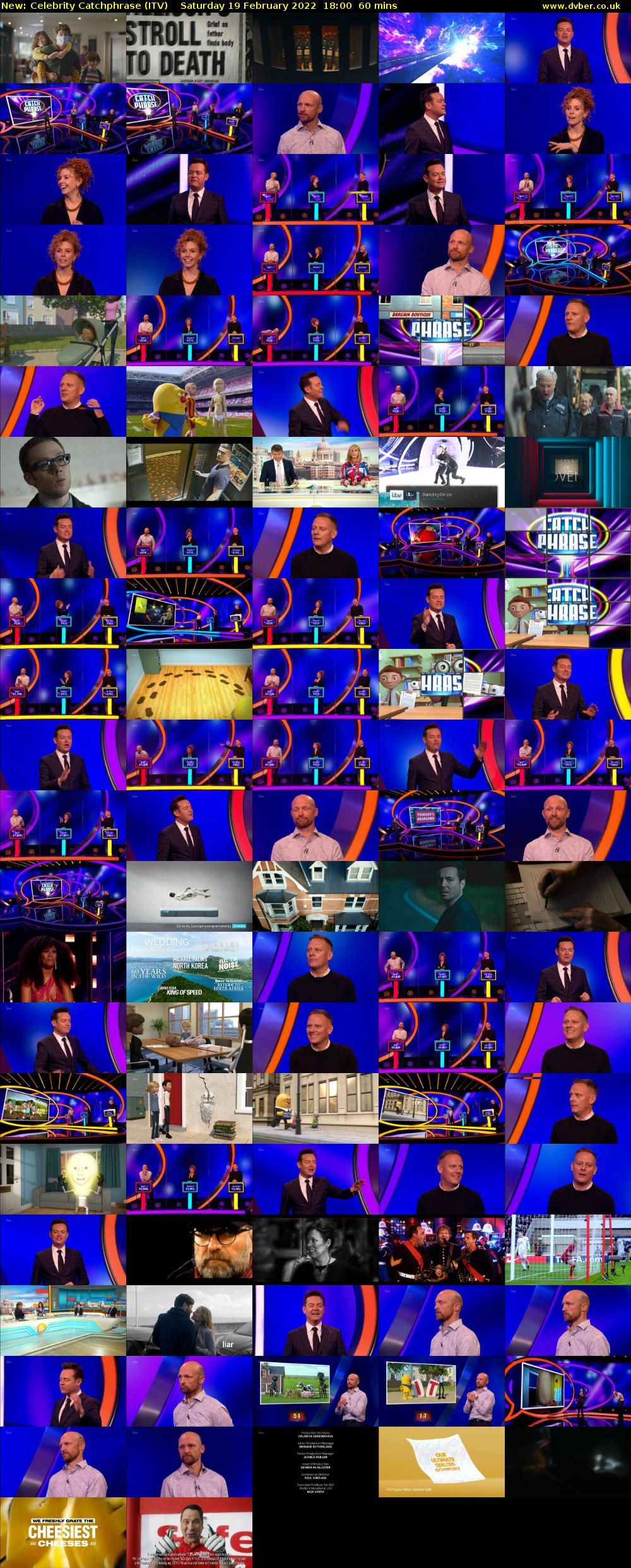 Celebrity Catchphrase (ITV) Saturday 19 February 2022 18:00 - 19:00
