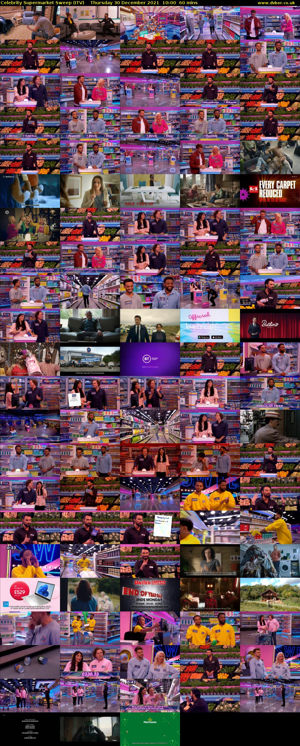 Celebrity Supermarket Sweep (ITV) Thursday 30 December 2021 10:00 - 11:00