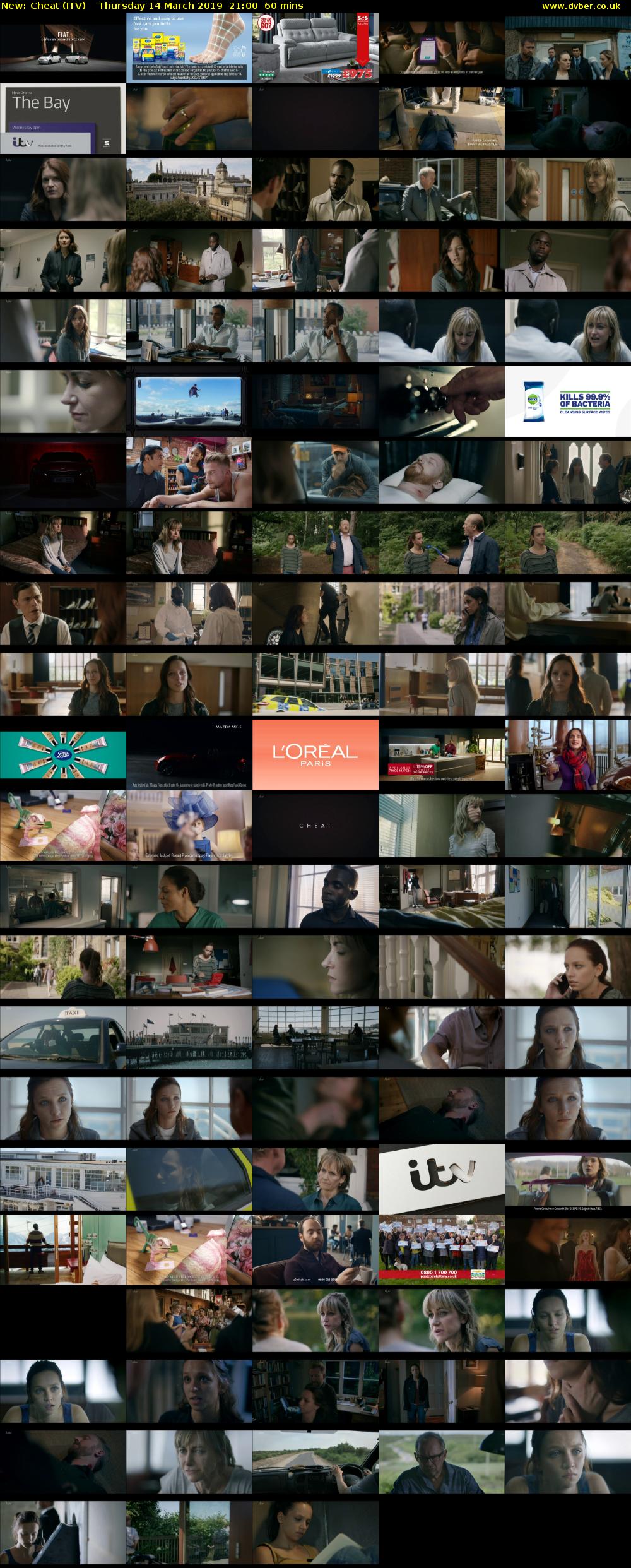 Cheat (ITV) Thursday 14 March 2019 21:00 - 22:00