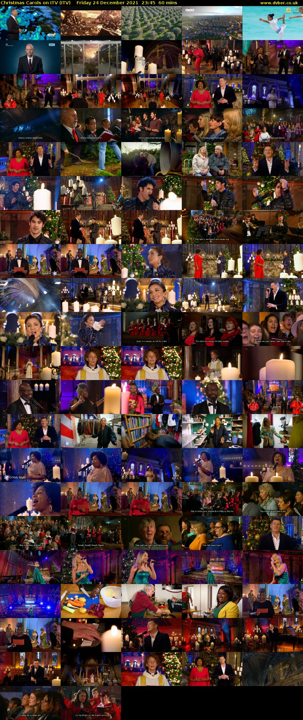 Christmas Carols on ITV (ITV) Friday 24 December 2021 23:45 - 00:45