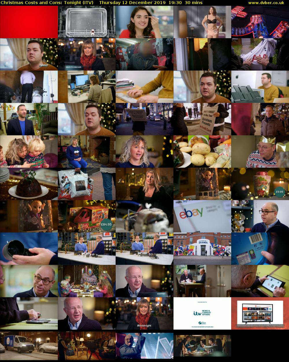Christmas Costs and Cons: Tonight (ITV) Thursday 12 December 2019 19:30 - 20:00