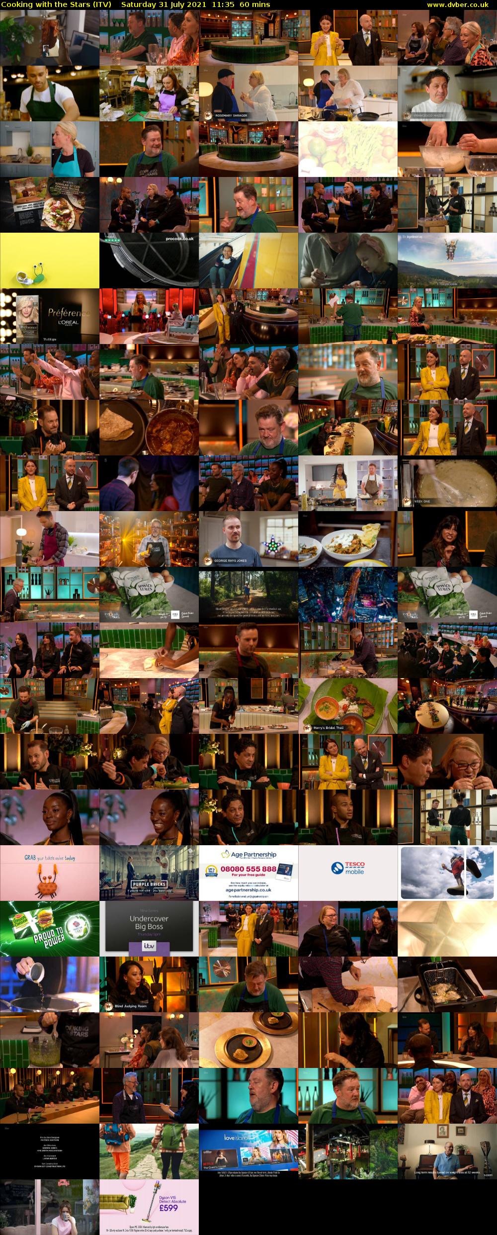 Cooking with the Stars (ITV) Saturday 31 July 2021 11:35 - 12:35