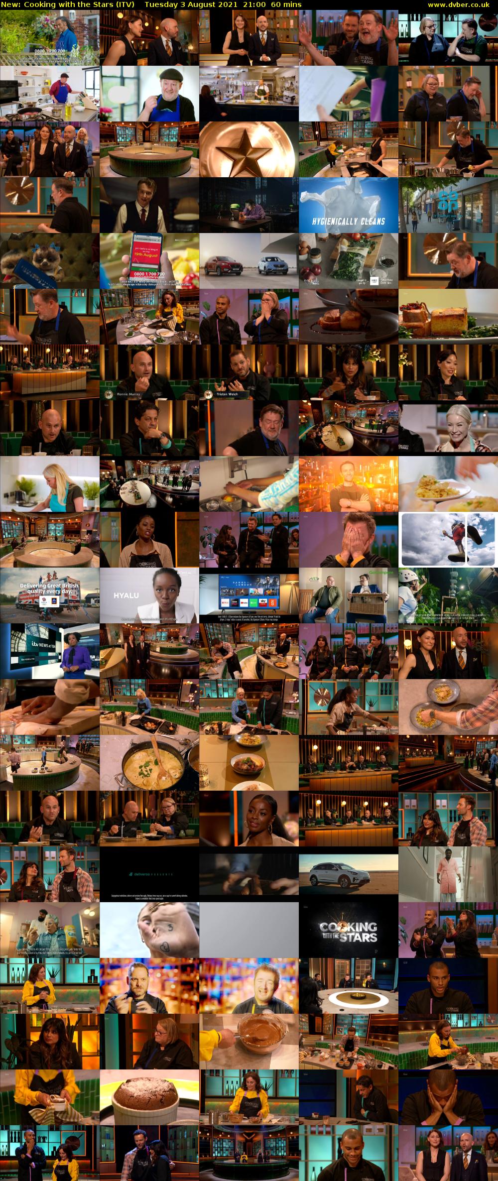 Cooking with the Stars (ITV) Tuesday 3 August 2021 21:00 - 22:00