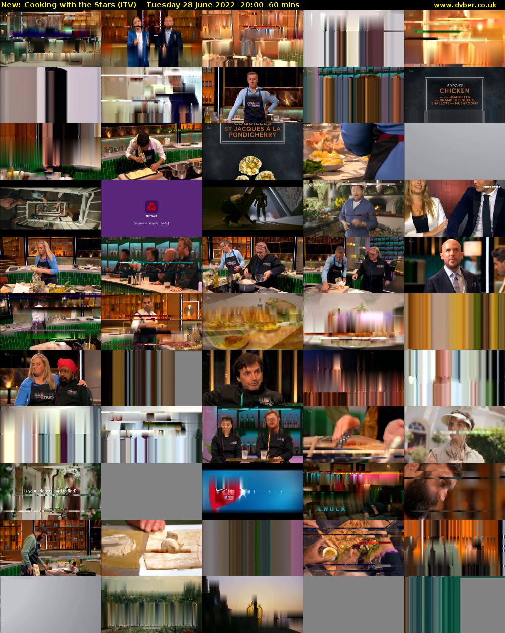Cooking with the Stars (ITV) Tuesday 28 June 2022 20:00 - 21:00