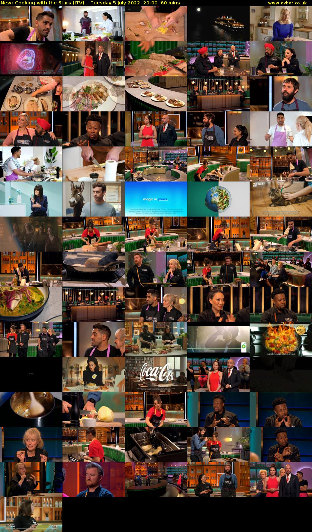 Cooking with the Stars (ITV) Tuesday 5 July 2022 20:00 - 21:00