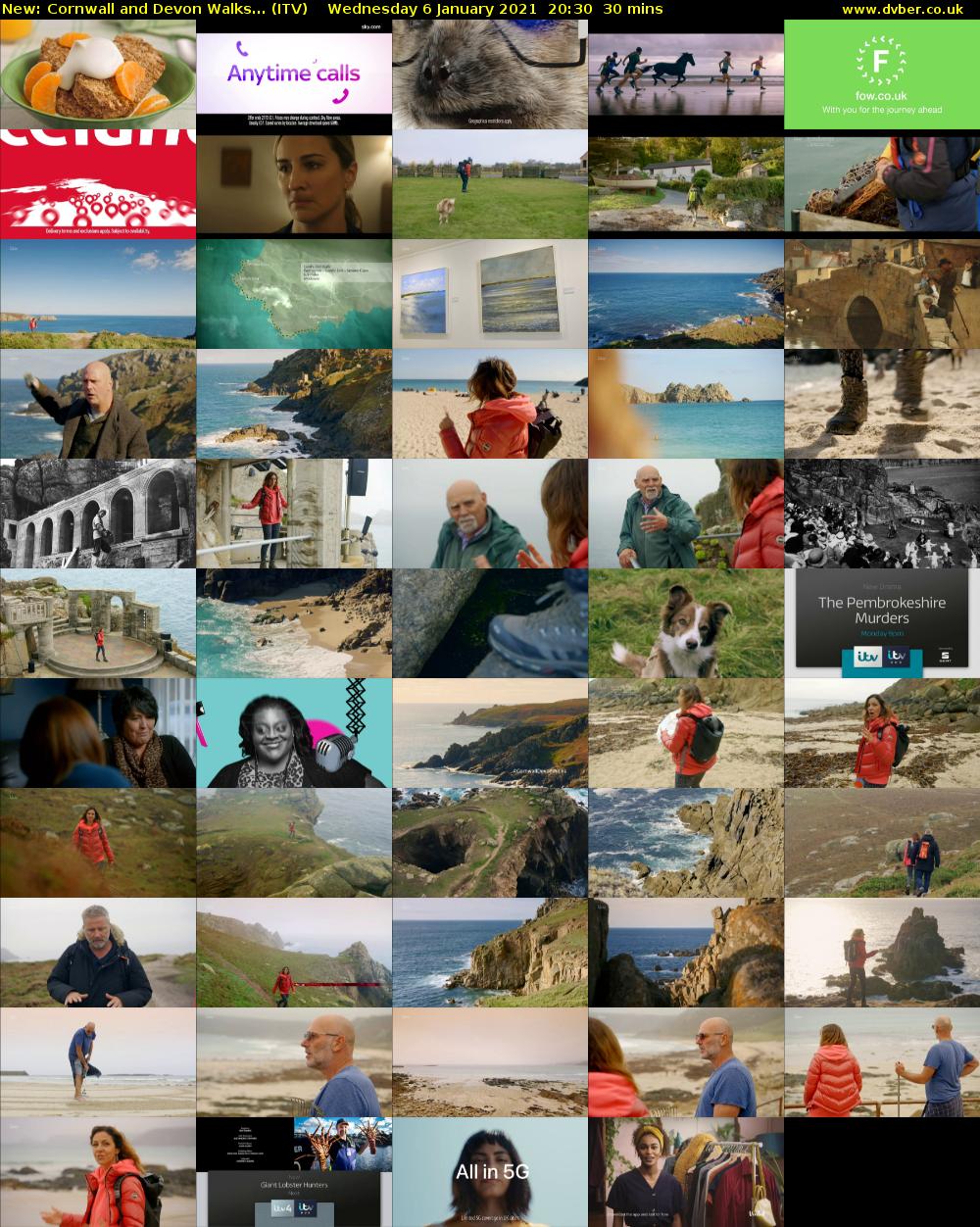 Cornwall and Devon Walks... (ITV) Wednesday 6 January 2021 20:30 - 21:00