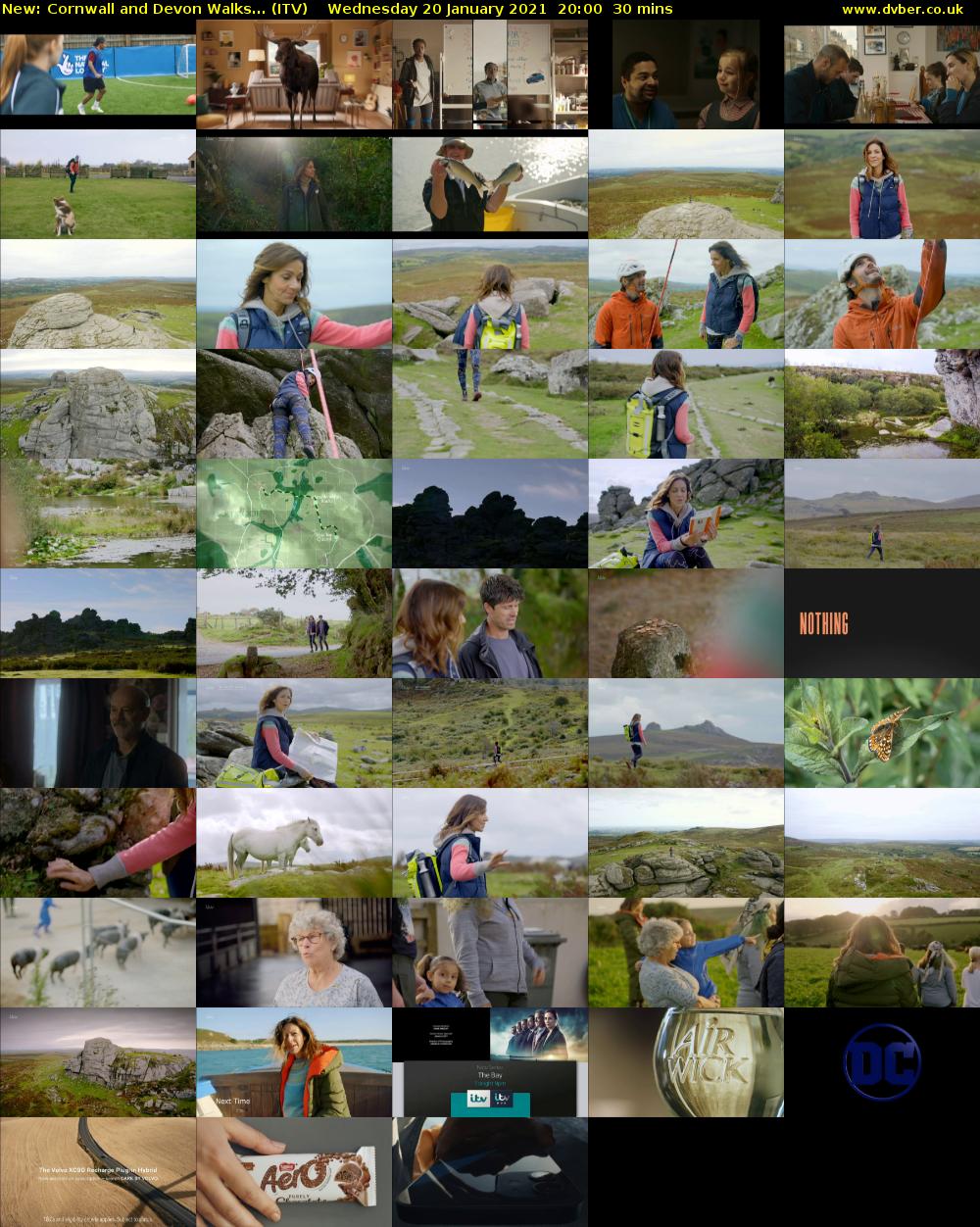 Cornwall and Devon Walks... (ITV) Wednesday 20 January 2021 20:00 - 20:30