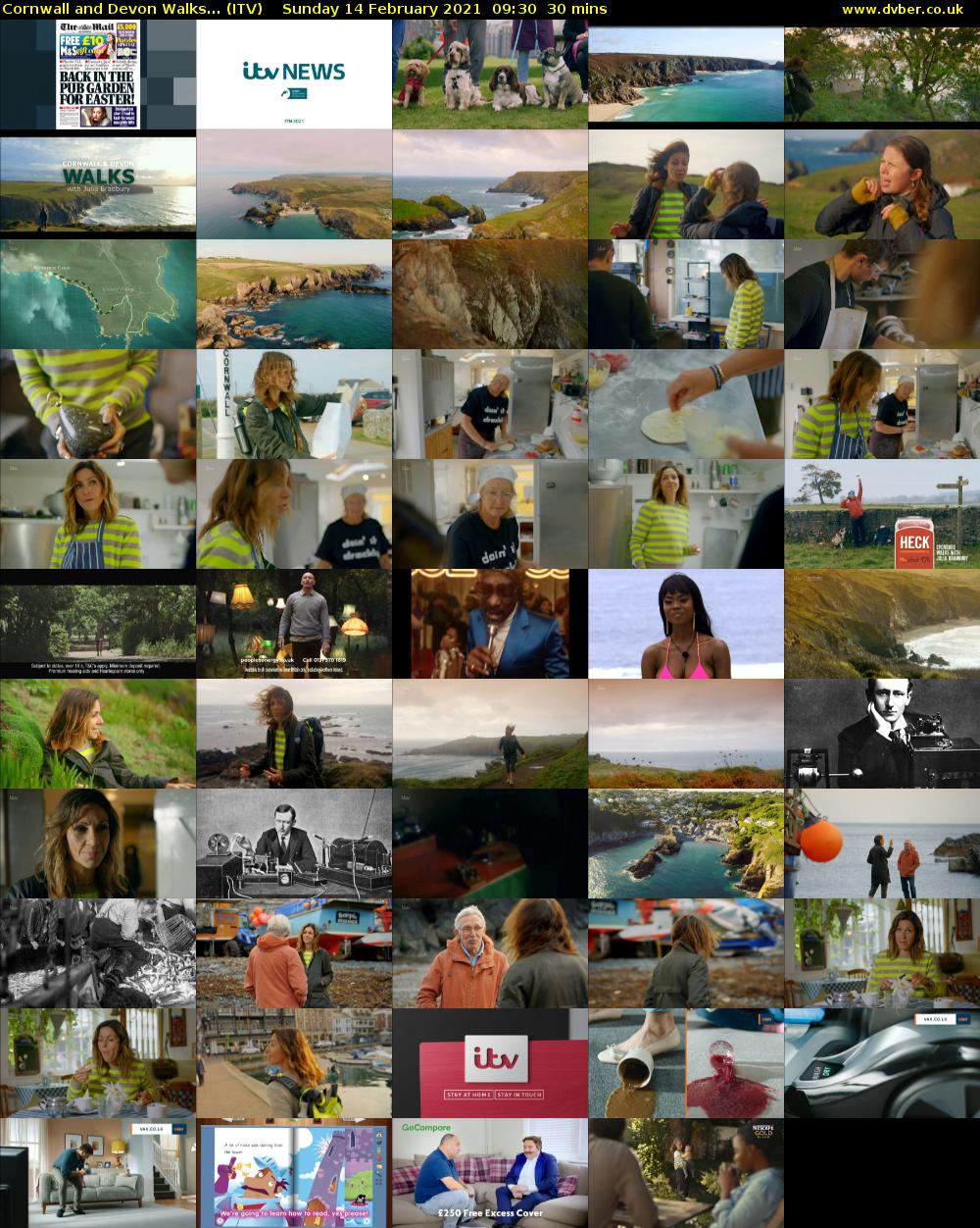 Cornwall and Devon Walks... (ITV) Sunday 14 February 2021 09:30 - 10:00