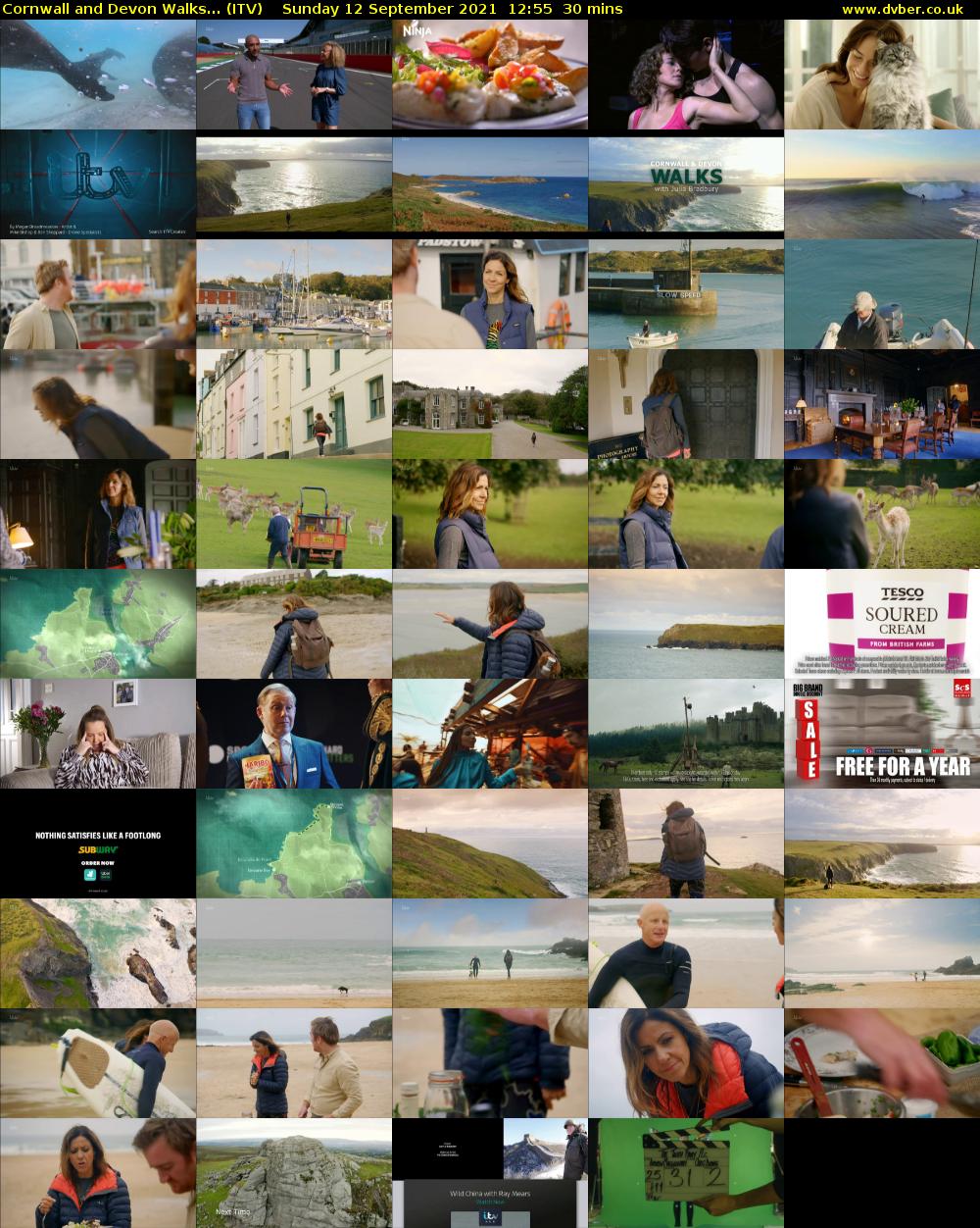Cornwall and Devon Walks... (ITV) Sunday 12 September 2021 12:55 - 13:25
