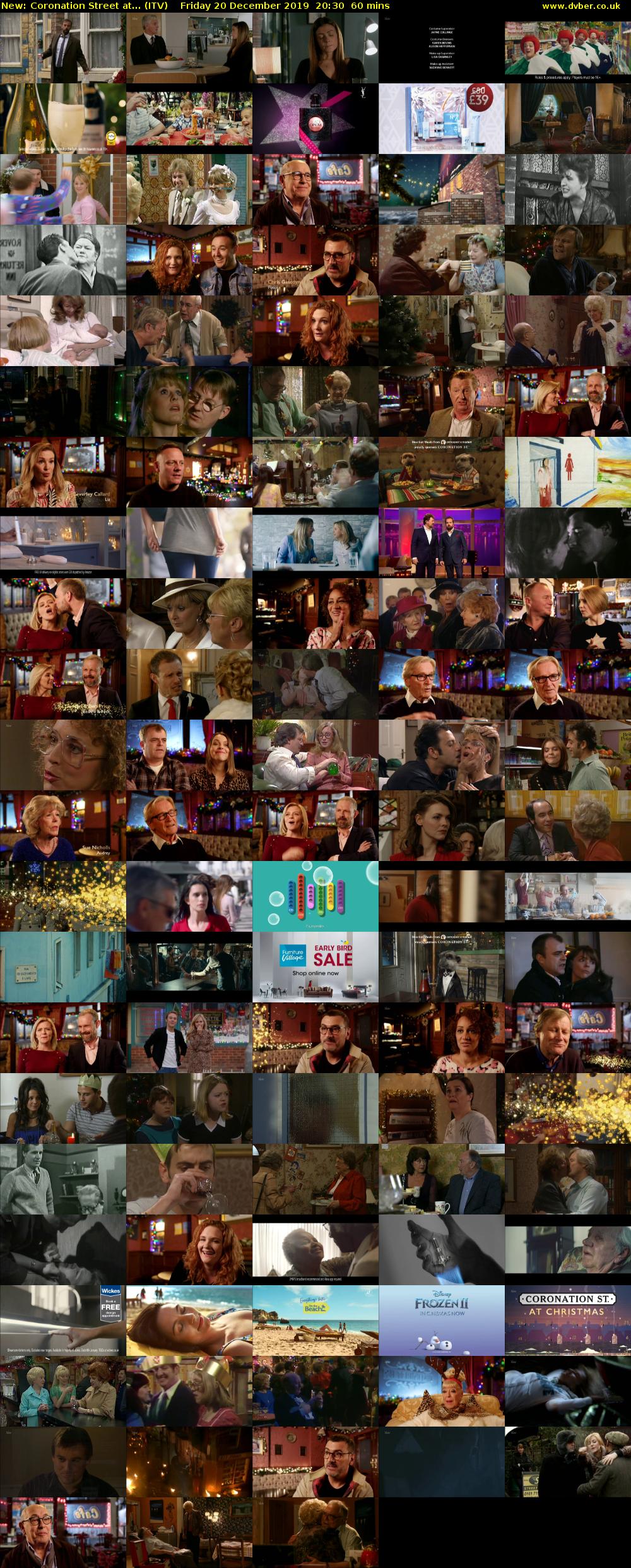 Coronation Street at... (ITV) Friday 20 December 2019 20:30 - 21:30