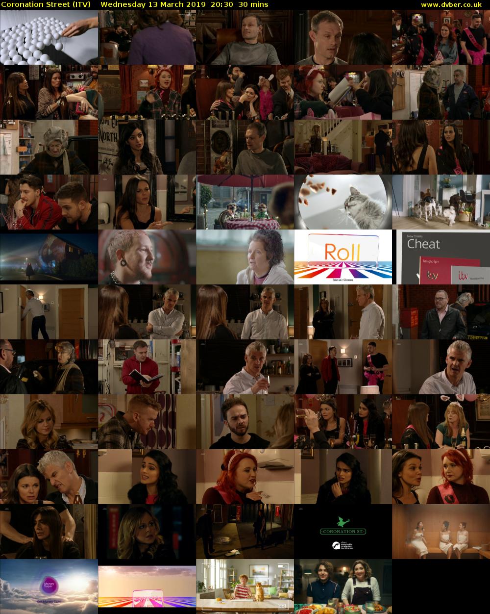 Coronation Street (ITV) Wednesday 13 March 2019 20:30 - 21:00