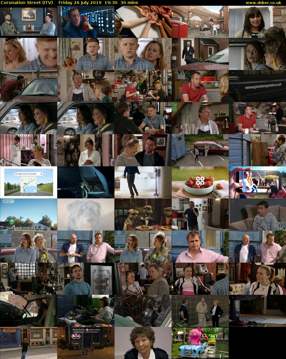 Coronation Street (ITV) Friday 26 July 2019 19:30 - 20:00